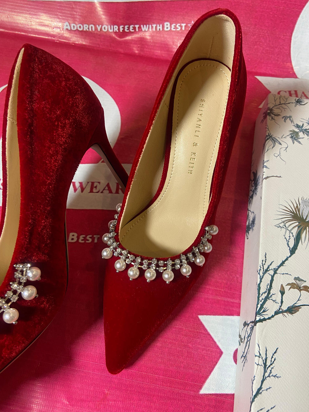 Velvet High Heels