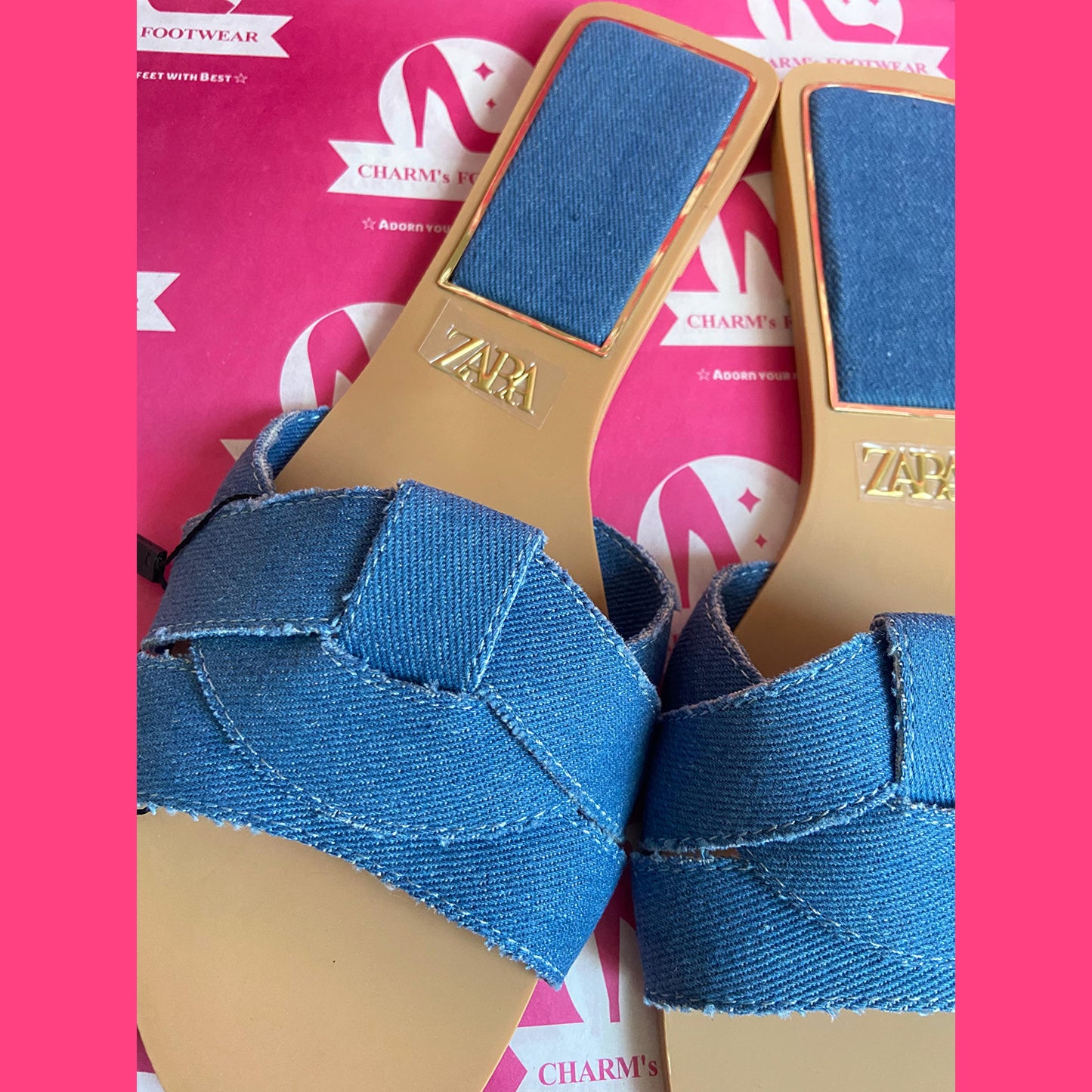 ZARA denim Slides ( PreOrder )