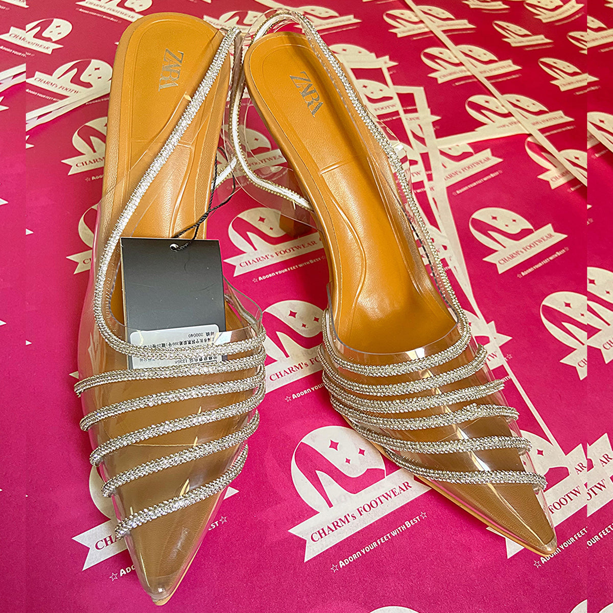 ZARA Nude Slingback Heels