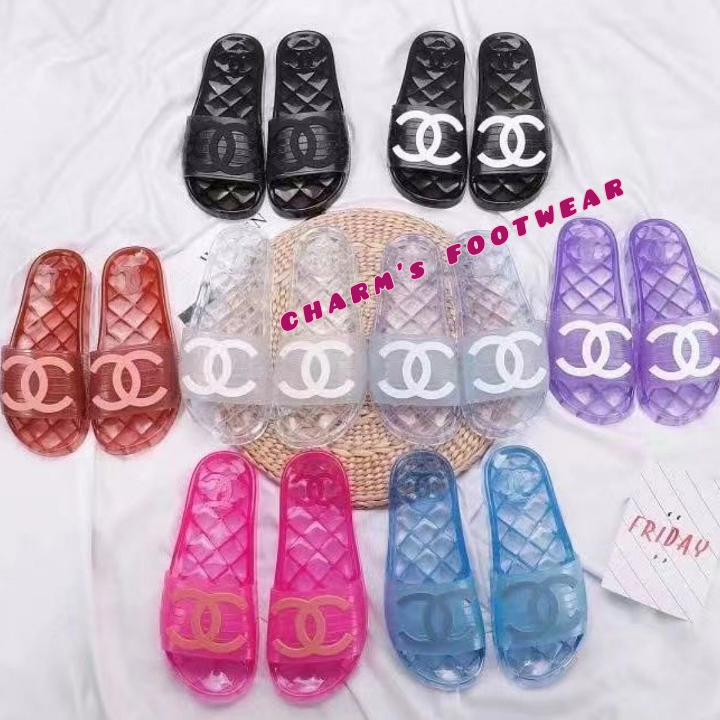CHANNEL jelly Slippers
