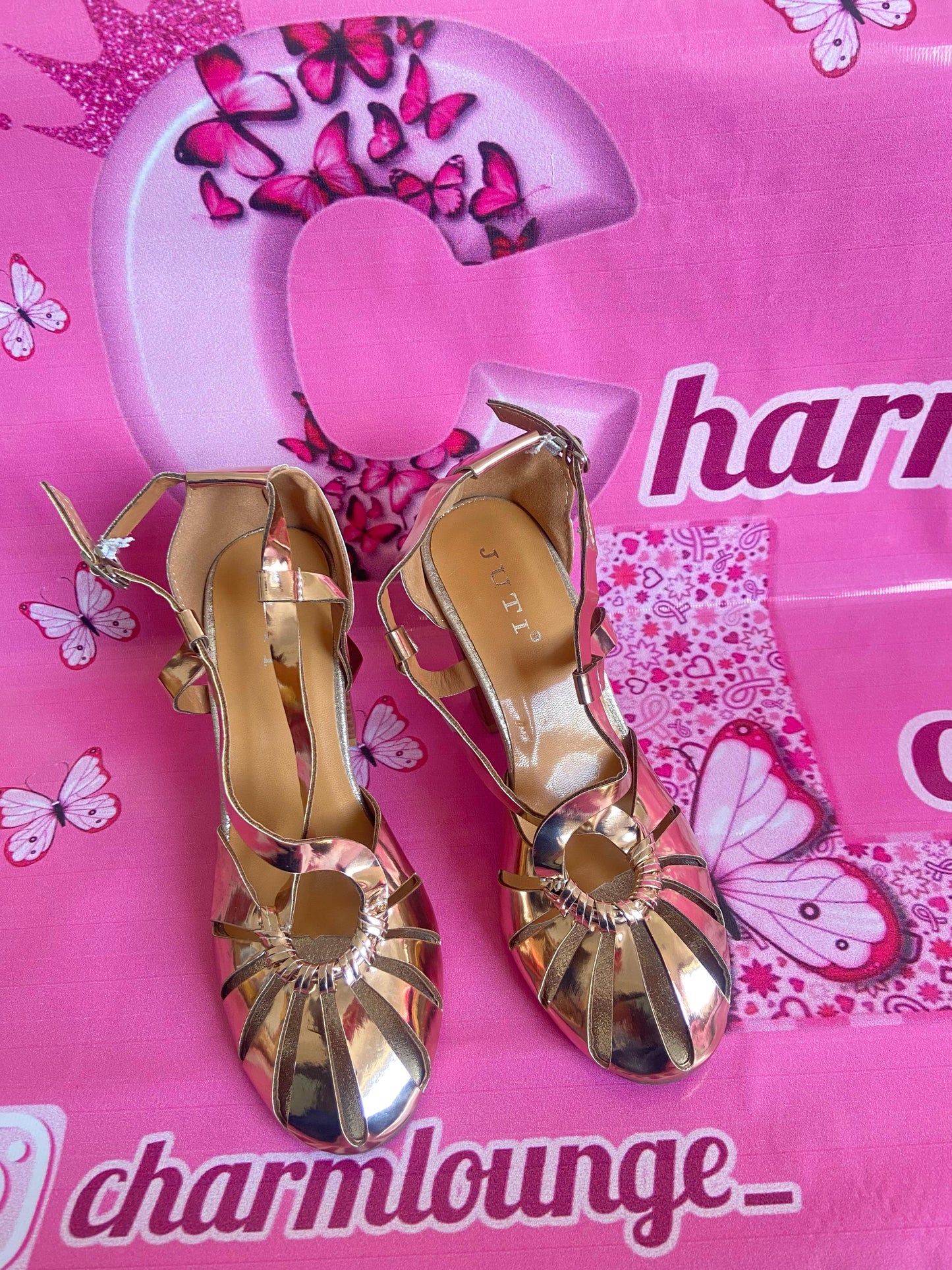 Metallic Block HighHeels