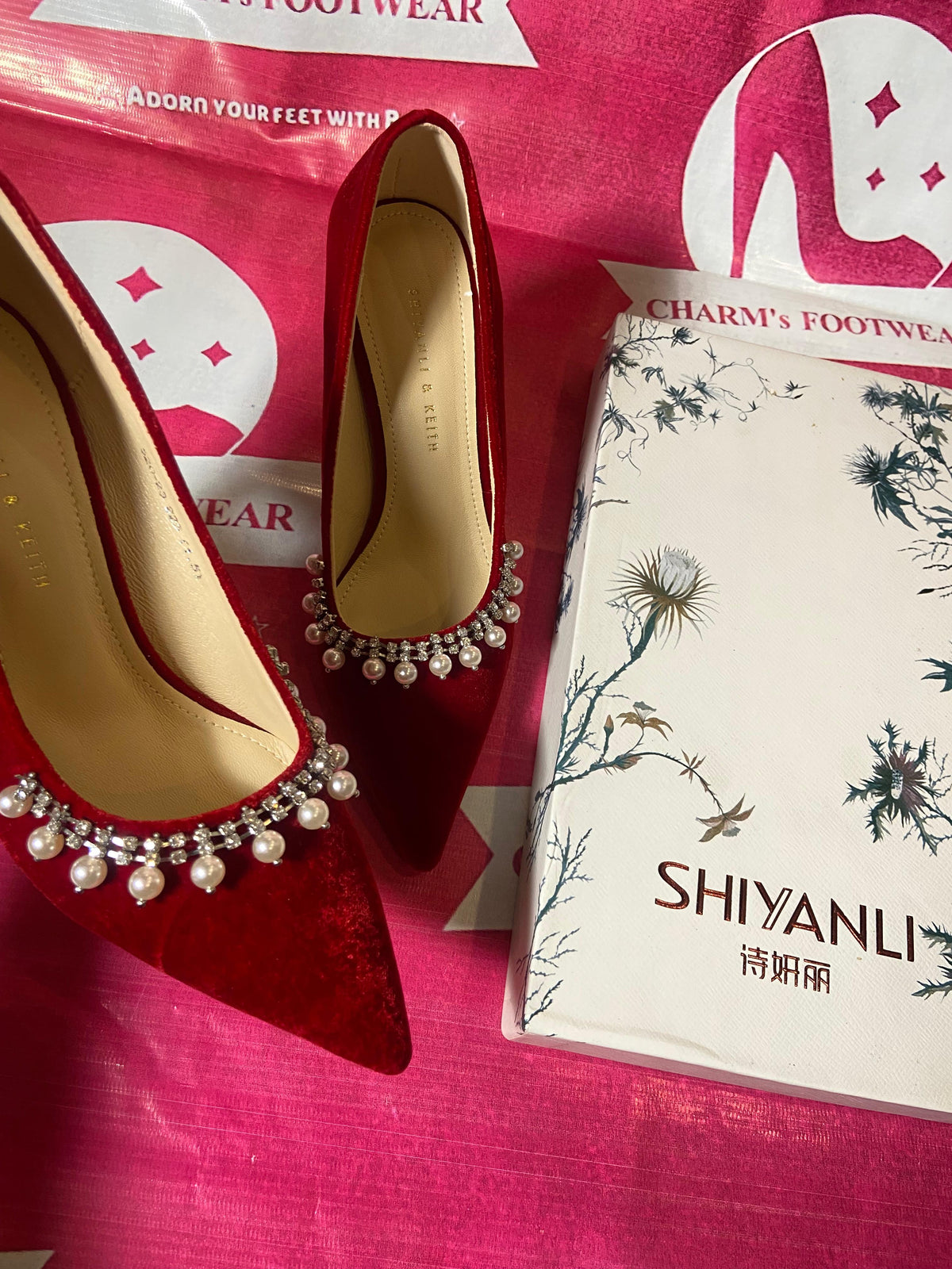 Velvet High Heels