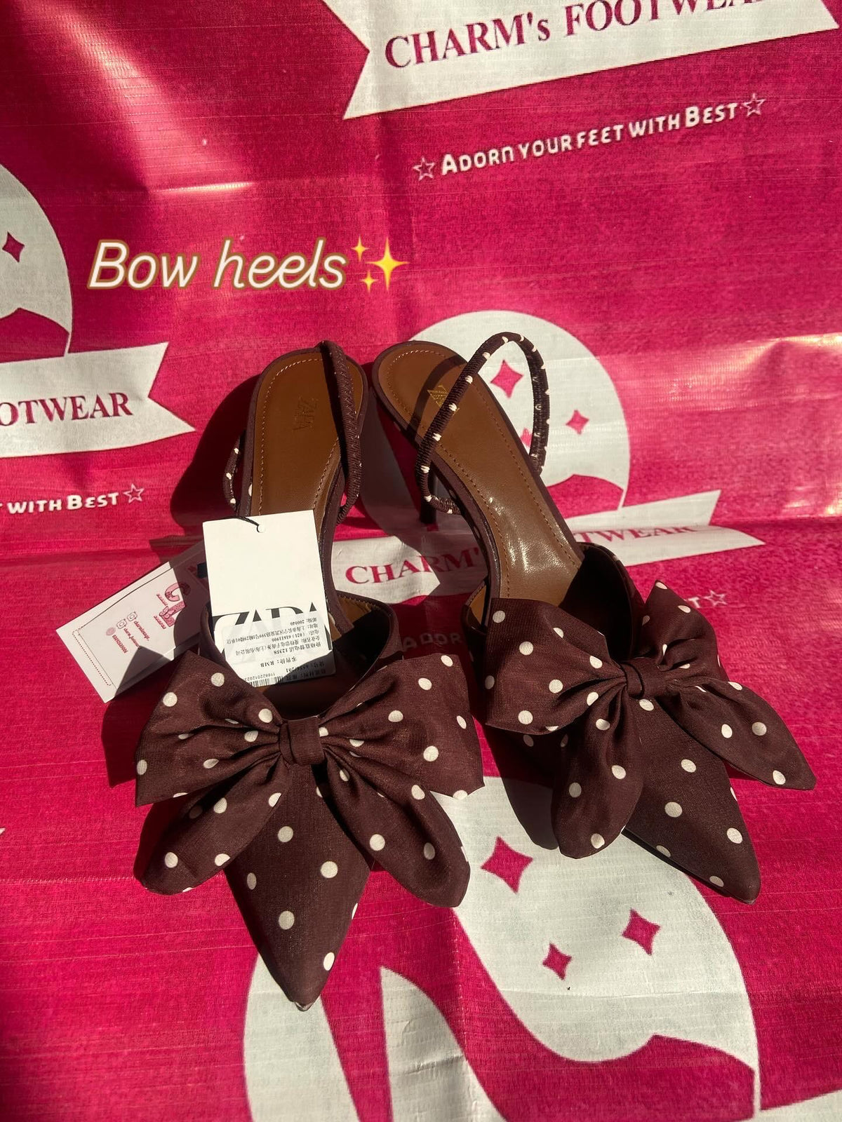 ZARA bowknot heels