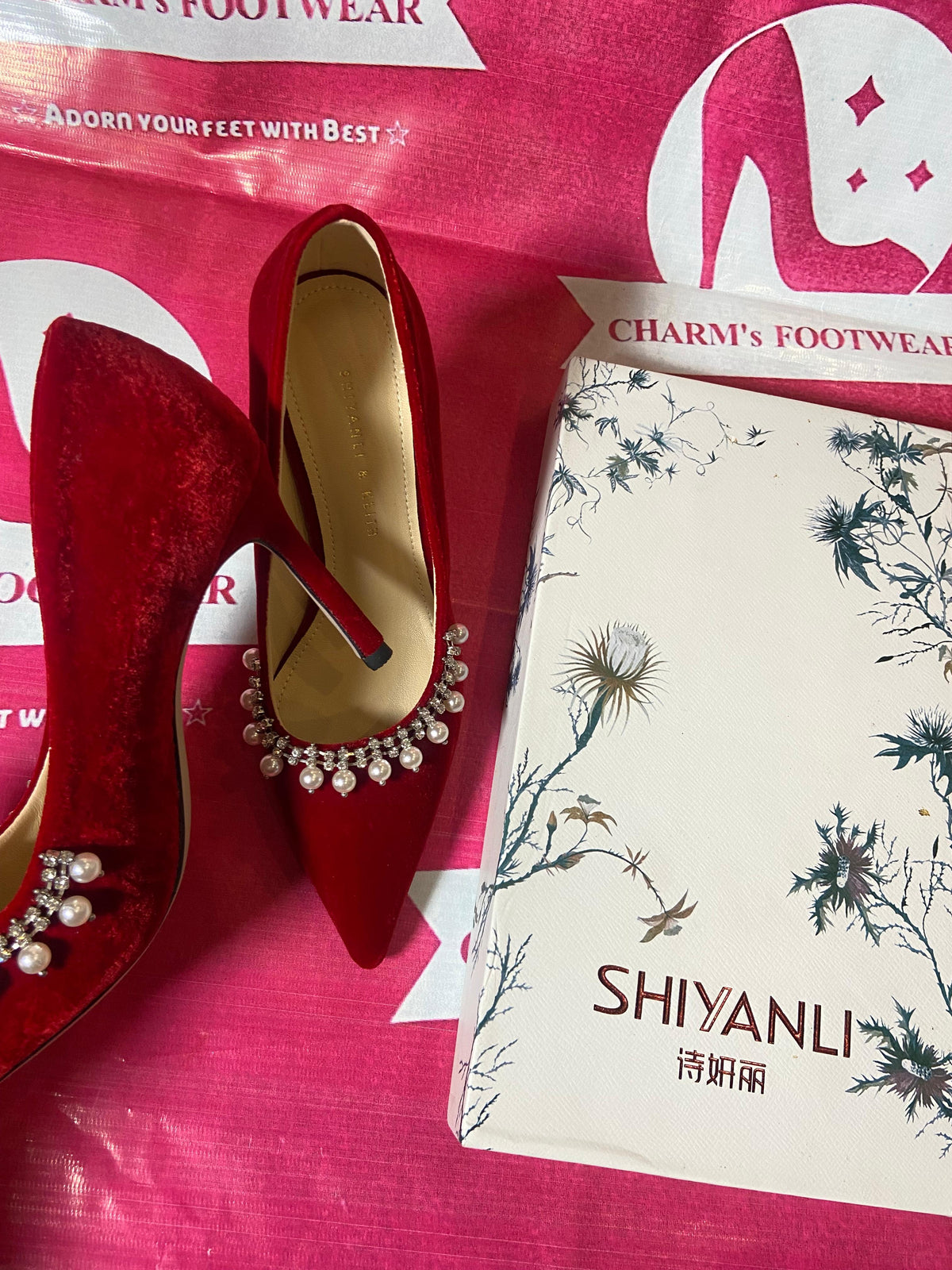Velvet High Heels