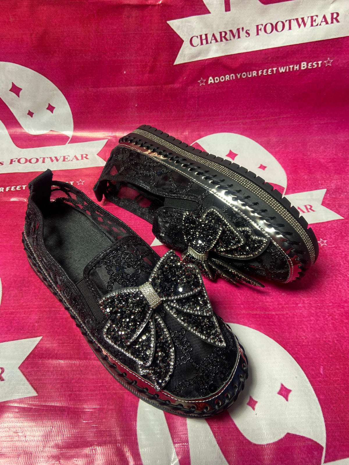 Korean Bow Mesh Sneakers