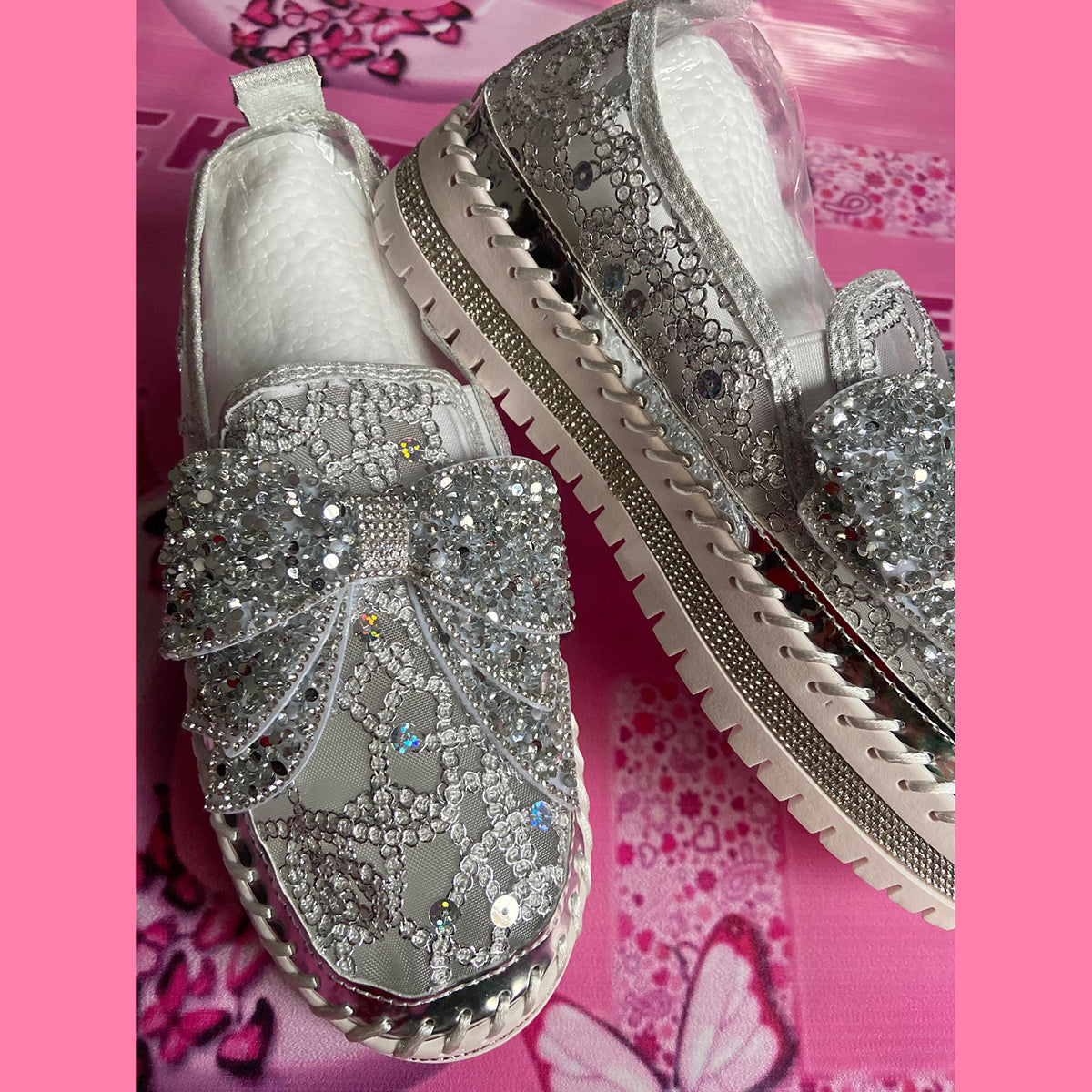 Korean Bow Mesh Sneakers