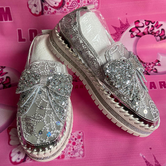 Korean Bow Mesh Sneakers