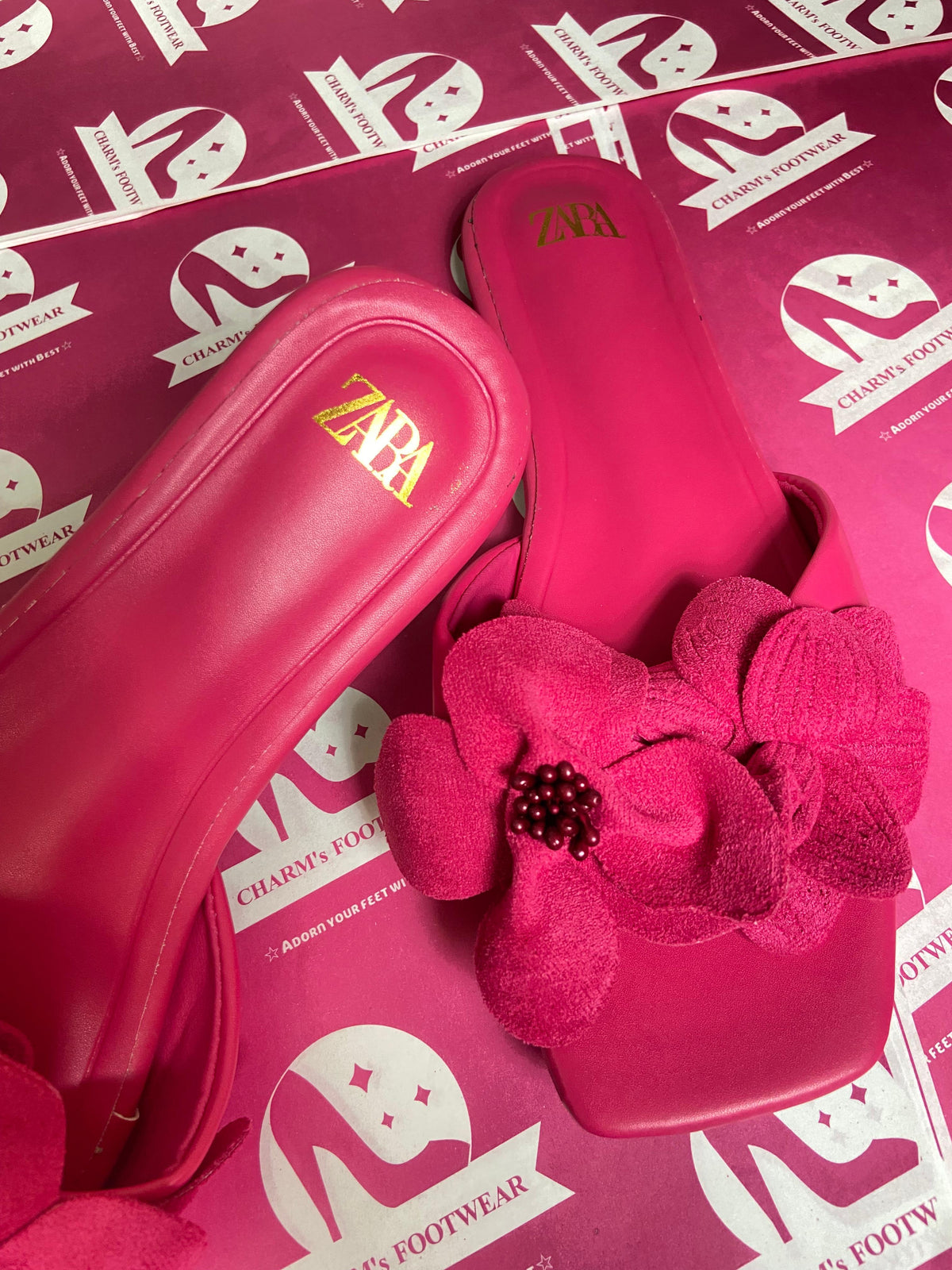 ZARA hot Pink Flats
