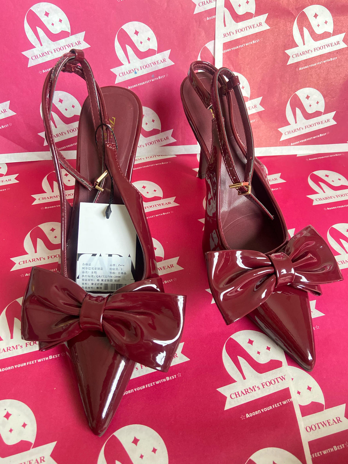 ZARA bow heels