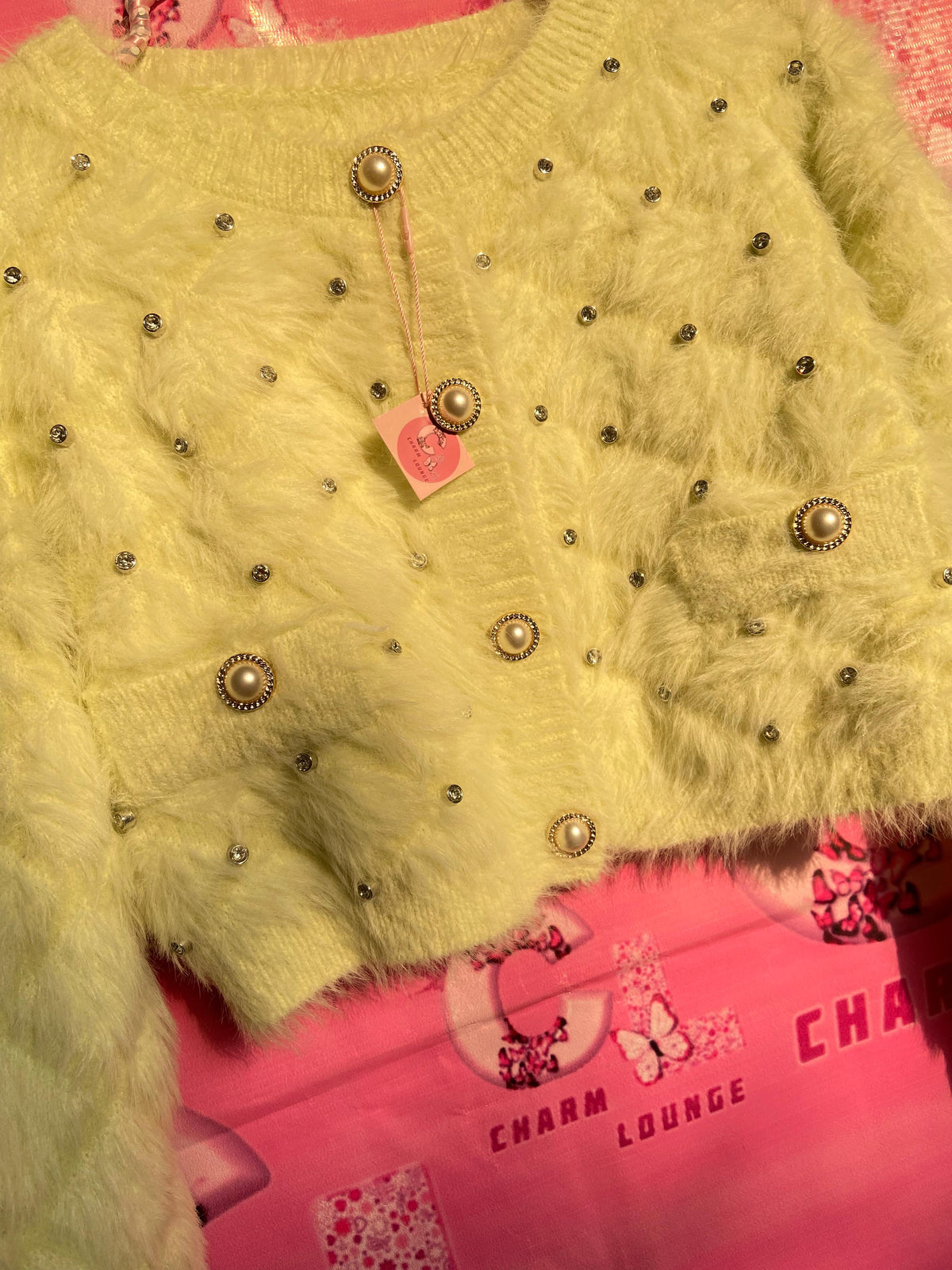 Fur Faux Korean Crop Top Sweater