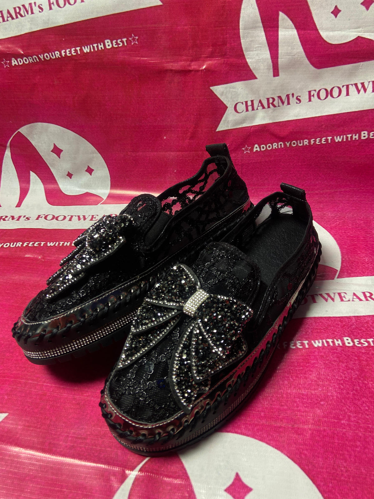 Korean Bow Mesh Sneakers