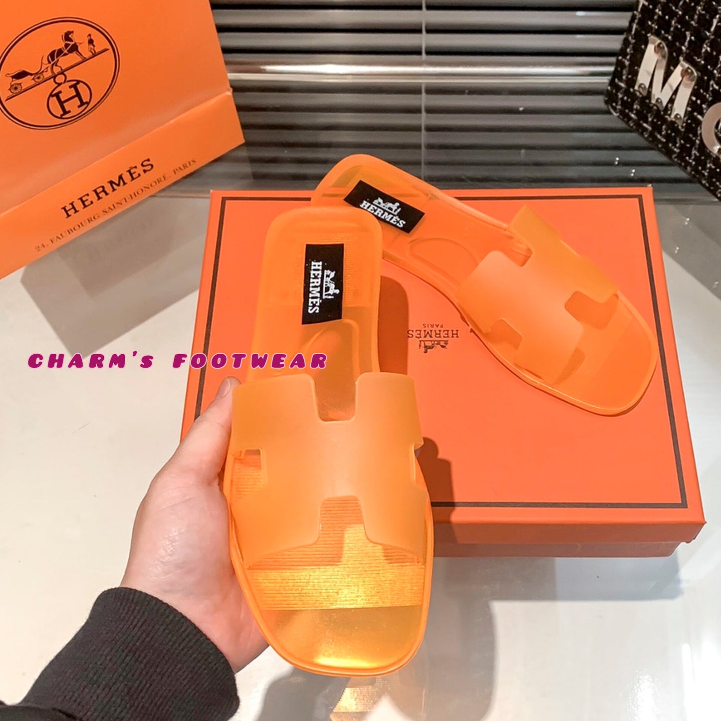 HERMES jelly Slippers