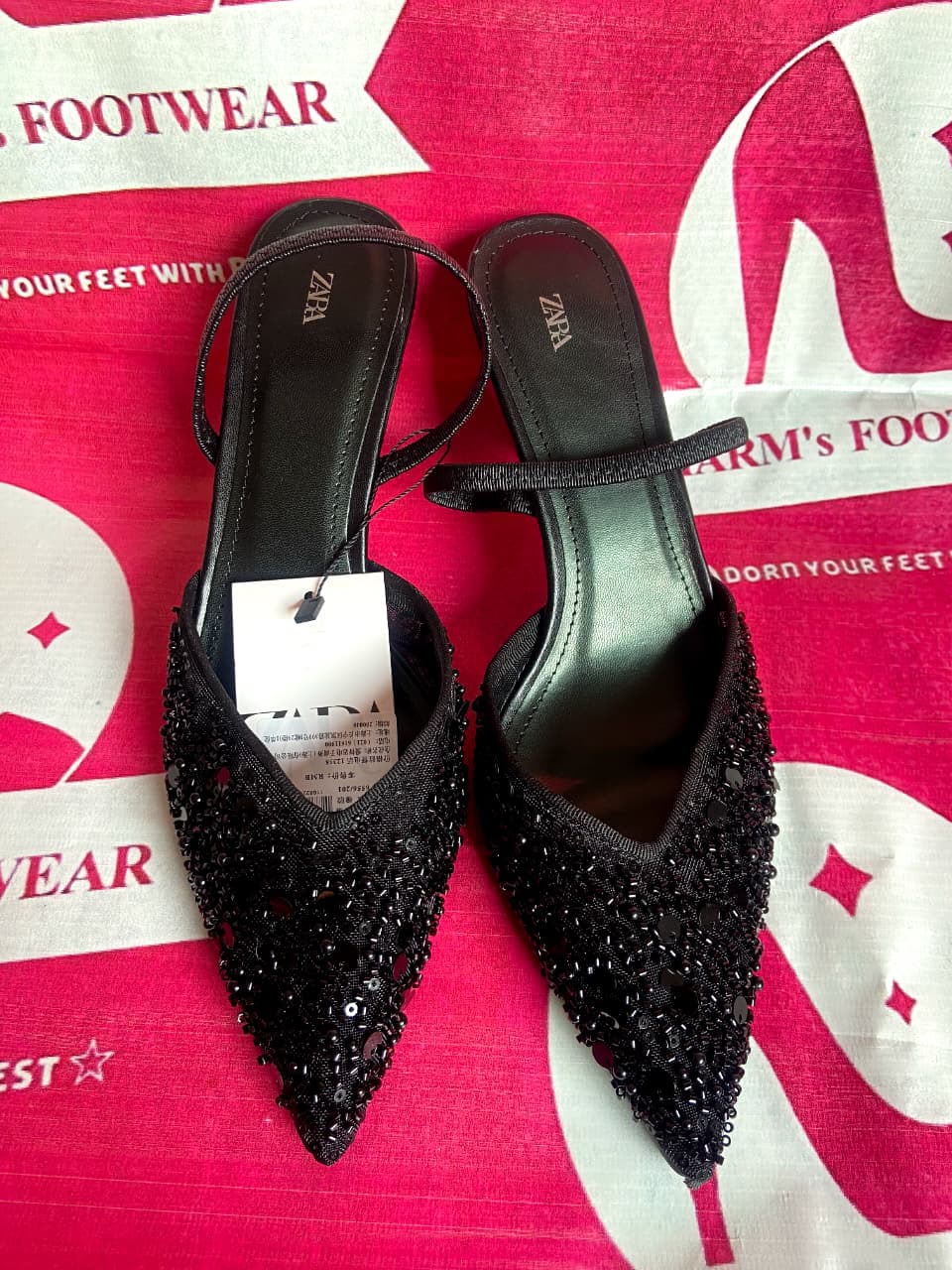 Black ZARA Slingback Heels