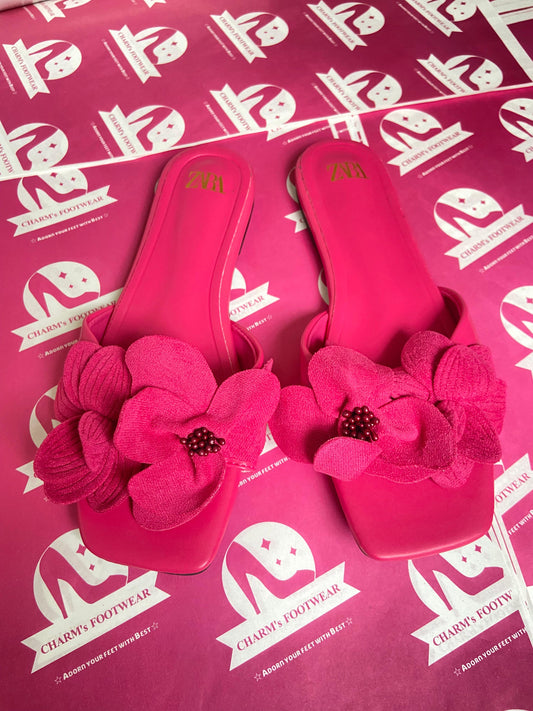 ZARA hot Pink Flats