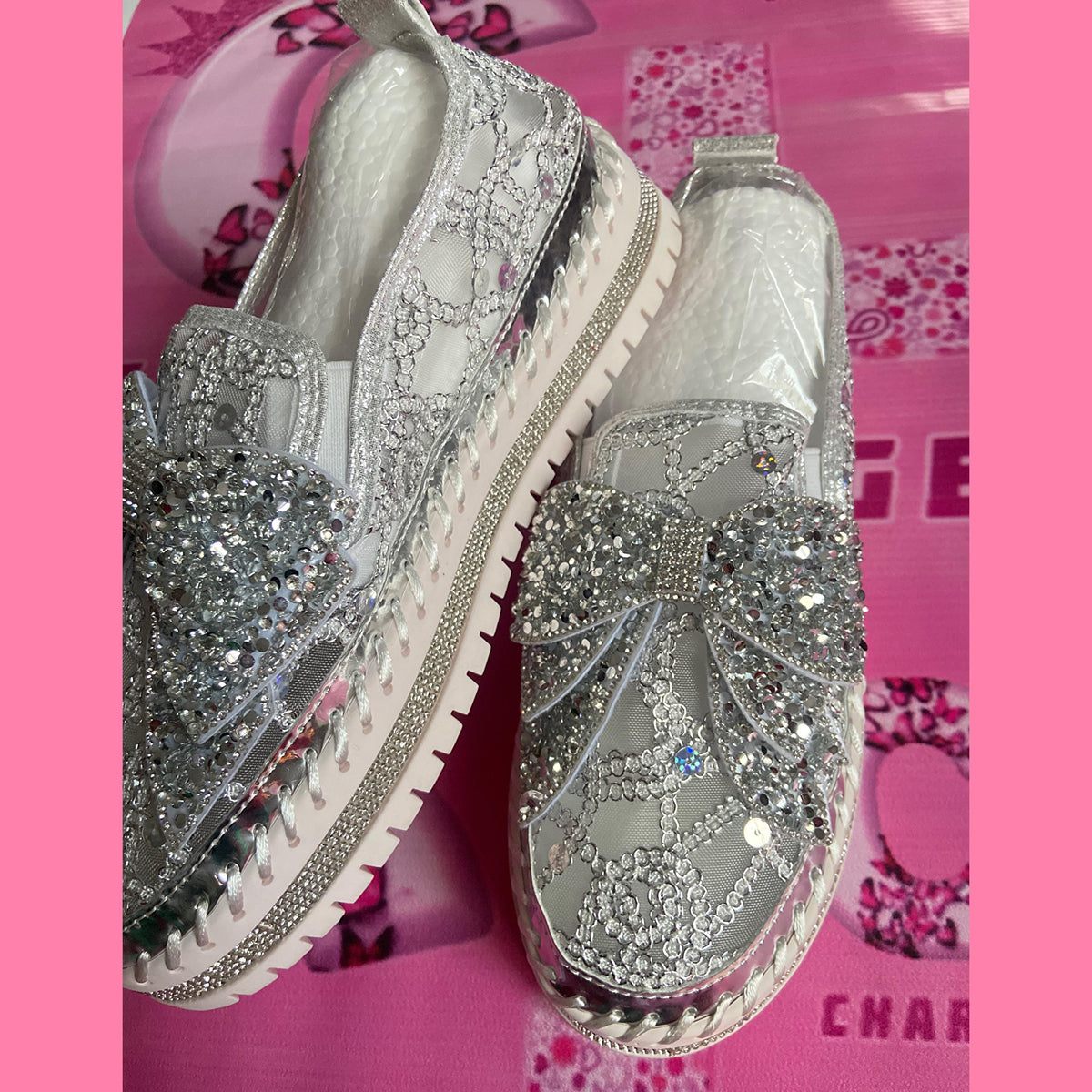 Korean Bow Mesh Sneakers