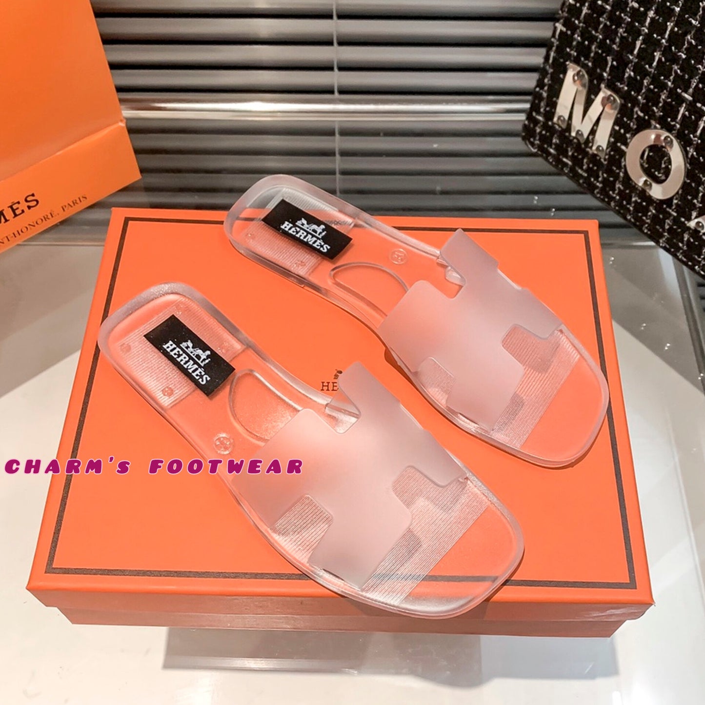 HERMES jelly Slippers