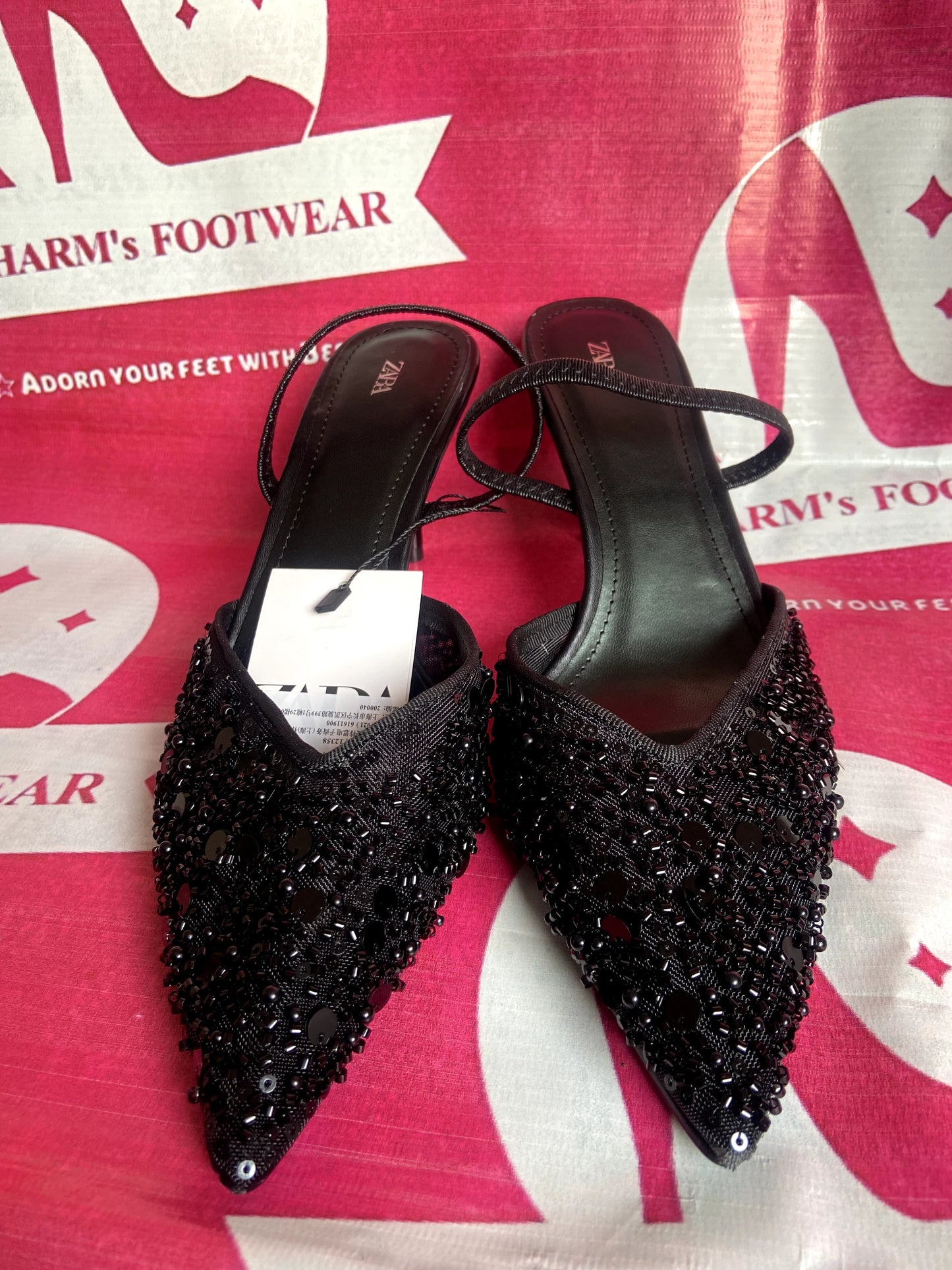 Black ZARA Slingback Heels