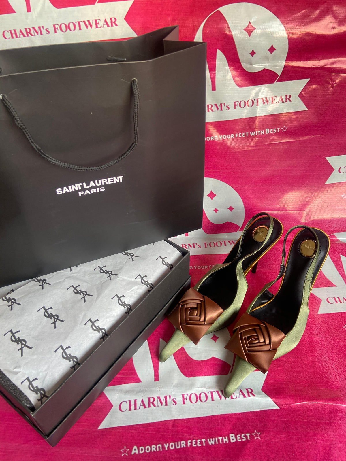 Saint Laurent Amalia Slingback heels