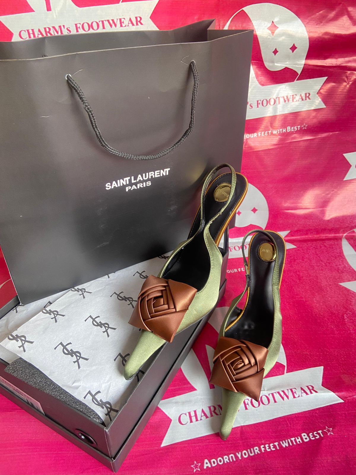 Saint Laurent Amalia Slingback heels