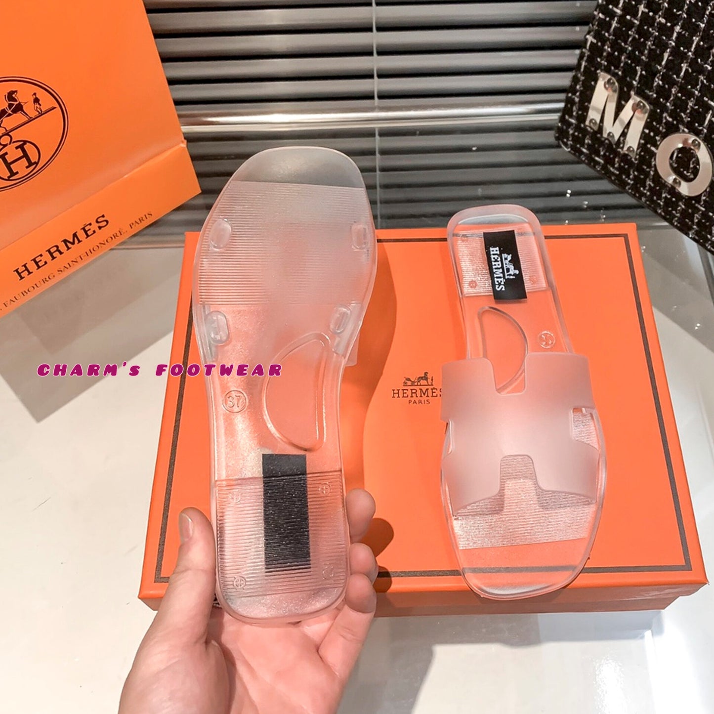 HERMES jelly Slippers