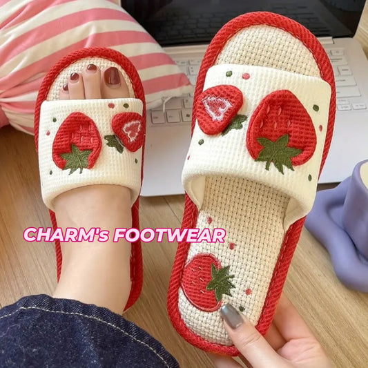 Summer Strawberry Slippers 🍓