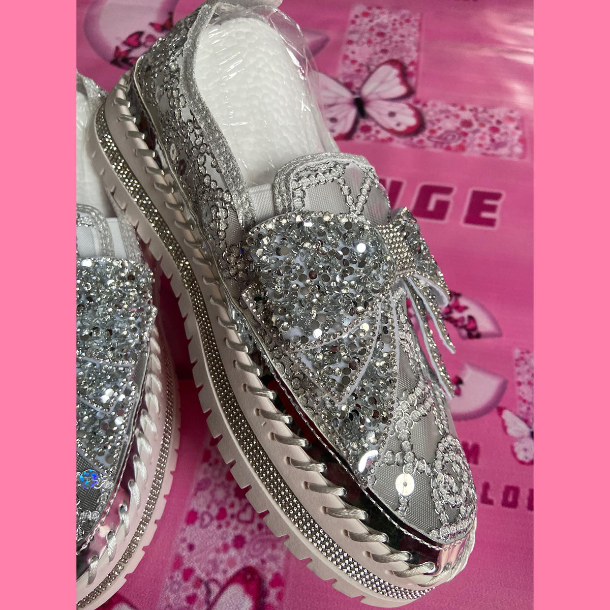 Korean Bow Mesh Sneakers